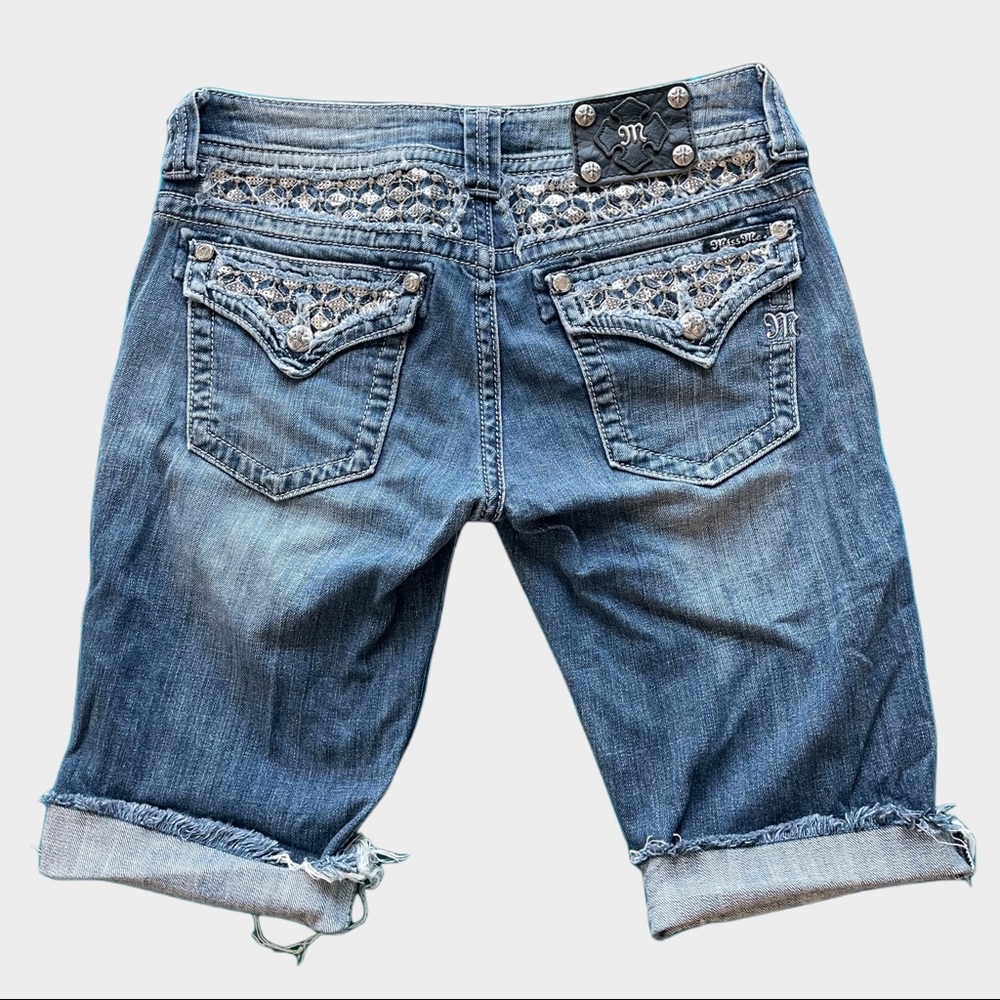 MISS ME BEDAZZLED BERMUDA SHORTS